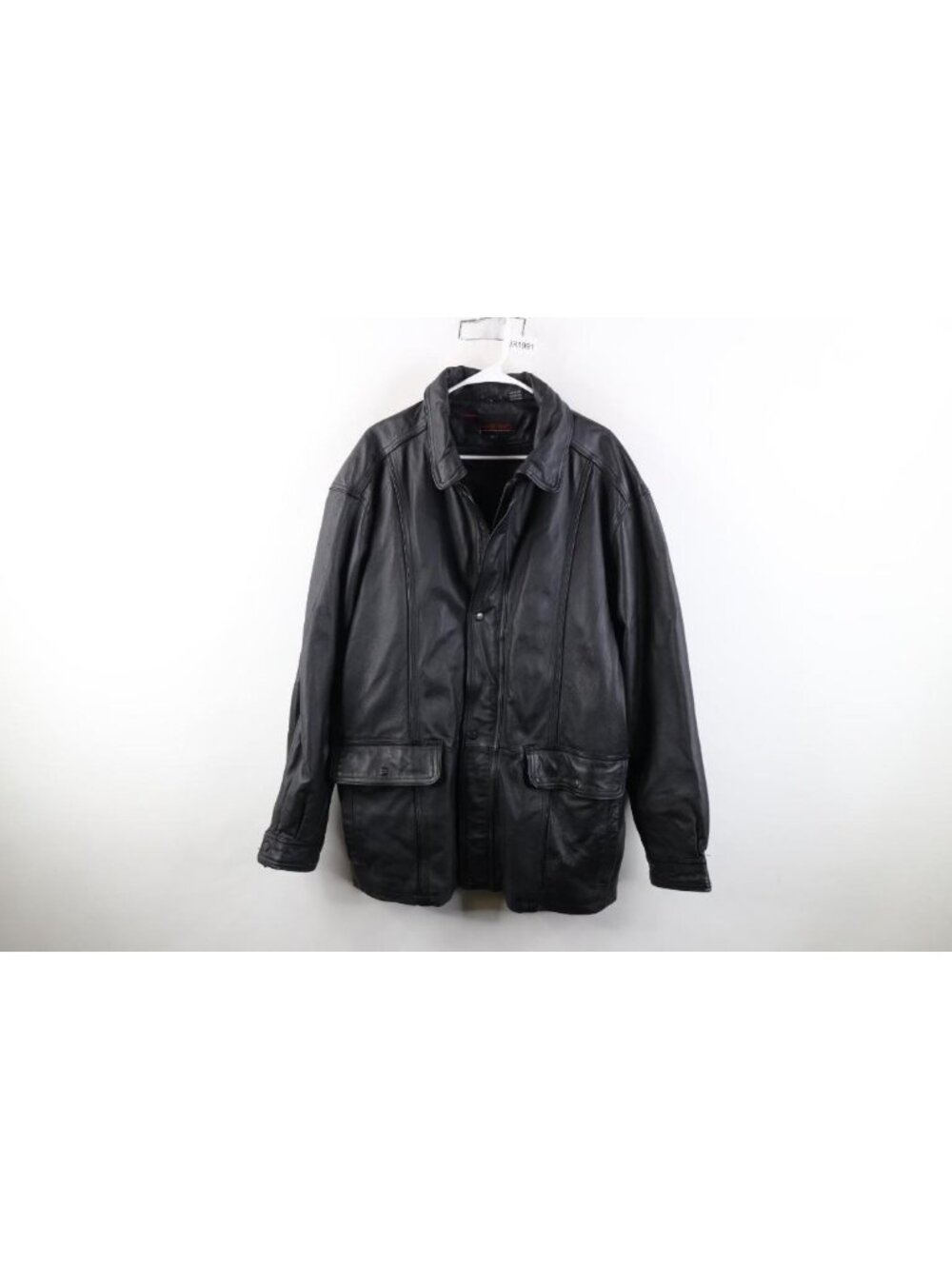 Vintage 90s Streetwear Mens XL Heavyweight Lined Leather Chore Barn Jacket Black